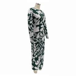 Women Patterned Long Sleeve Printed Sexy Backless Maxi Dress -Deals Toggenix Store edbdf8f83d9d507a