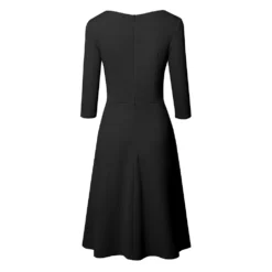 Summer Chic Pleated Solid Mid Waist Square Neck Zip Cozy A-Line Dress -Deals Toggenix Store ef88f4d73b6f3091