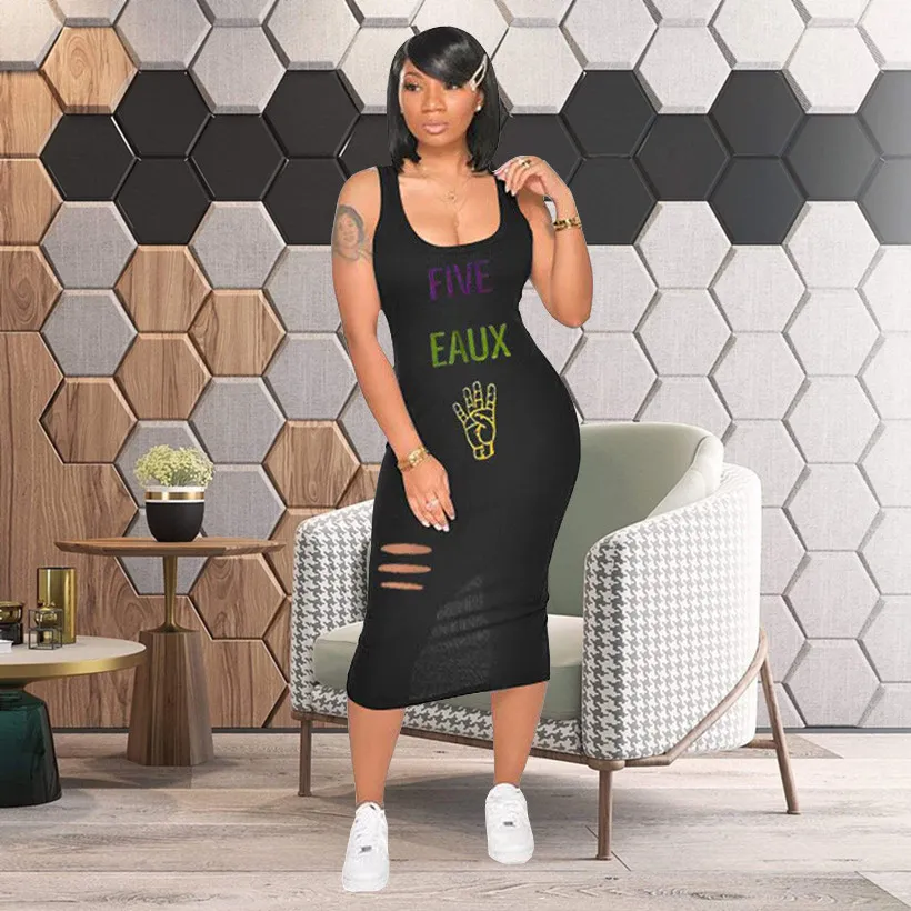 Women's Casual Letter Printed Dress 16 Women's Casual Letter Printed Dress - Image 16