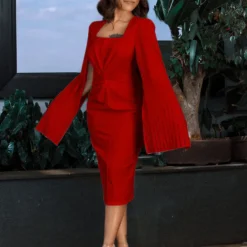 Plus Size Women Beaded Cape Knot Solid Dress 39 Plus Size Women Beaded Cape Knot Solid Dress -Deals Toggenix Store f2ff6df8bc2e1f19