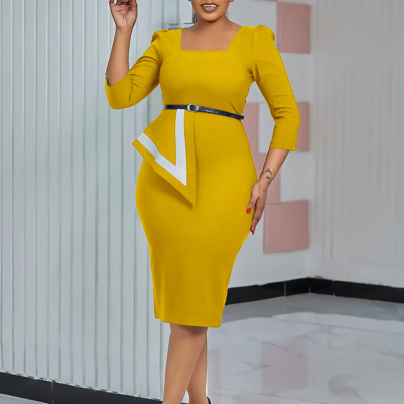 Women Elegant Bodycon African Dress 6 Women Elegant Bodycon African Dress - Image 6