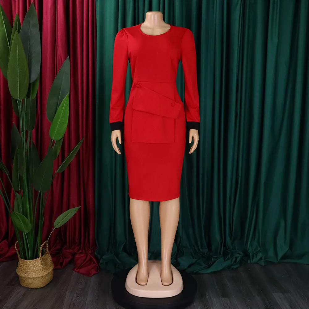 Ladies Fashion Chic Bodycon Pencil Office African Dress 18 Ladies Fashion Chic Bodycon Pencil Office African Dress - Image 18