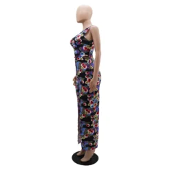 Fashionable Floral Tank High-waisted Long Skirt Two-piece Set For Women -Deals Toggenix Store f684774729fcce71
