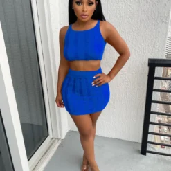 Women Sexy Knitting Hollow Tank Top And Skirt Two-piece Set 20 Women Sexy Knitting Hollow Tank Top And Skirt Two-piece Set -Deals Toggenix Store f7ec3219f5919400