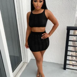 Women Sexy Knitting Hollow Tank Top And Skirt Two-piece Set 25 Women Sexy Knitting Hollow Tank Top And Skirt Two-piece Set -Deals Toggenix Store f8a46e4ce4a0869c