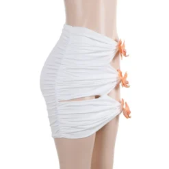 Women Cross Halter Neck Flower Summer Hollow Bodycon Mini Dress -Deals Toggenix Store fa17bb7979a7f303