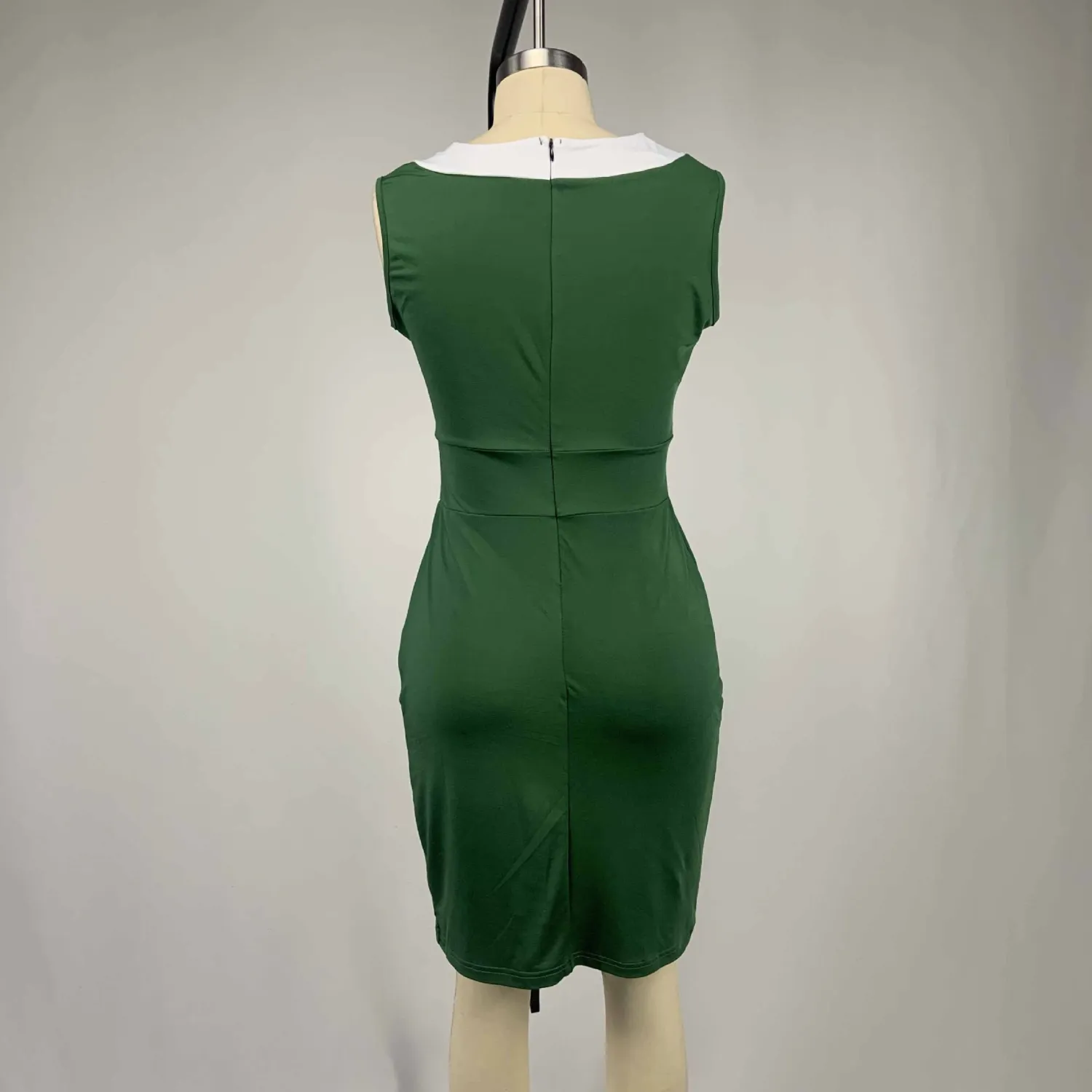 Women Sleeveless V-Neck Button Up Bodycon Dress 14 Women Sleeveless V-Neck Button Up Bodycon Dress - Image 14