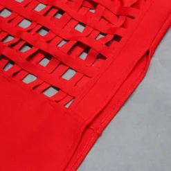 Summer Red Off Shoulder Ruffled Collar Slim Evening Dress Red Dress Ladies Chic Elegant Long Dress Bandage Dress -Deals Toggenix Store fd619285da63b181