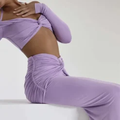 Fall Women Off Shoulder Halter Neck Long Sleeve Knot Crop Top+ Maxi Dress Two Piece -Deals Toggenix Store fe90cf5d76b15c3b