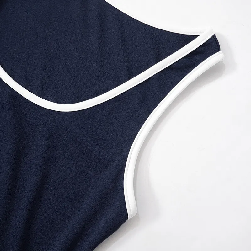 Women's Summer Comfortable Square Neck Sleeveless High Waist Short Dress 8 Women's Summer Comfortable Square Neck Sleeveless High Waist Short Dress - Image 8