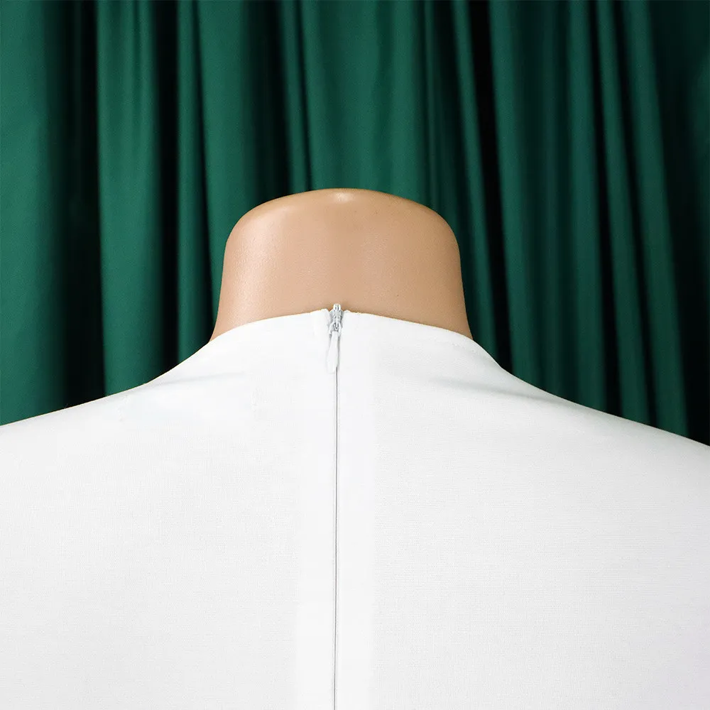 Spring Chic Slim Pencil Skirt Fashion Bodycon Africa Plus Size Dress 4 Spring Chic Slim Pencil Skirt Fashion Bodycon Africa Plus Size Dress - Image 4